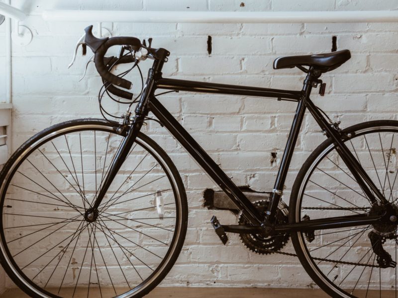 road bike with drop handlebars